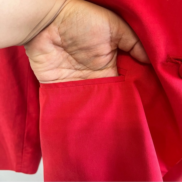 Red silk vintage blazer - Picture 3 of 8